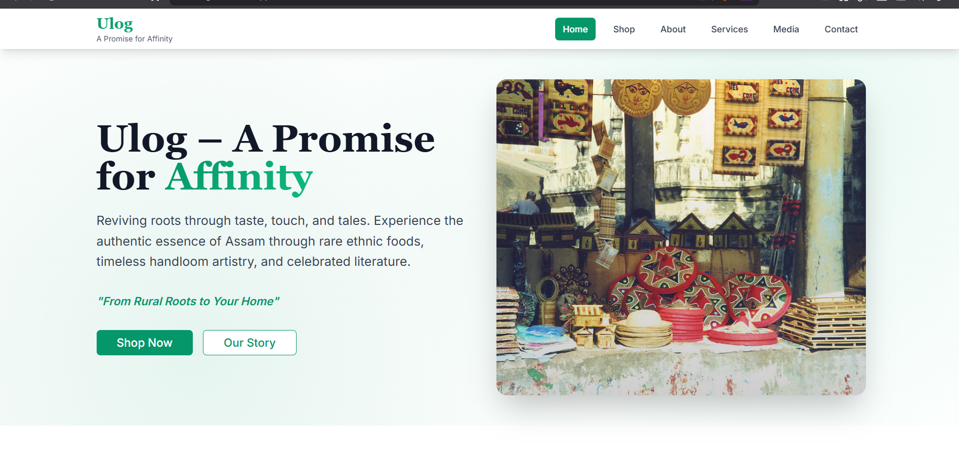 Homepage of Ulog – A Promise for Affinity